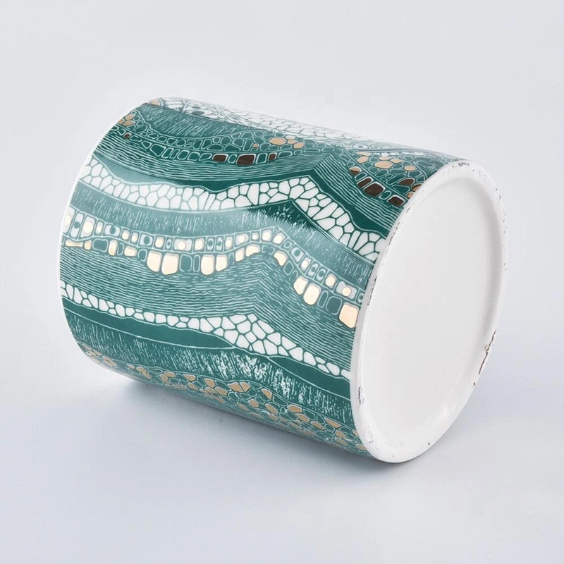 Christmas Blue Decal 400ml Candle Jars Ceramic