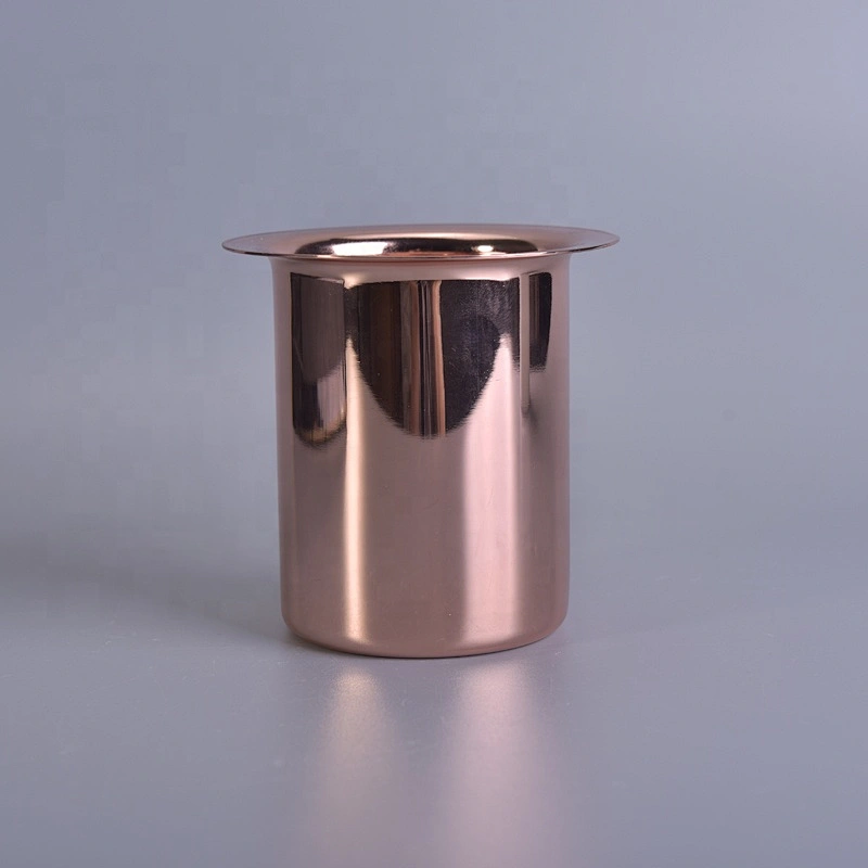 Color custom tall decorative metal candle jar insert 400ml