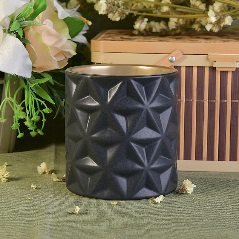 Luxury GEO Cut Ceramic Candle Jars