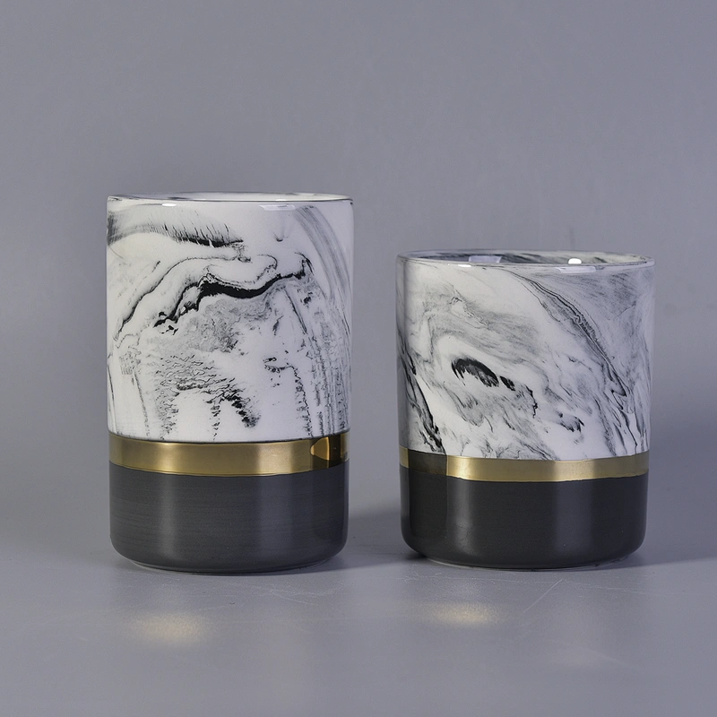8oz wholesales cylinder empty ceramic candle holder