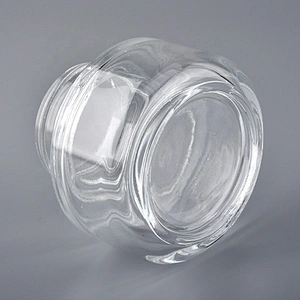 luxury clear glass cosmetic jars
