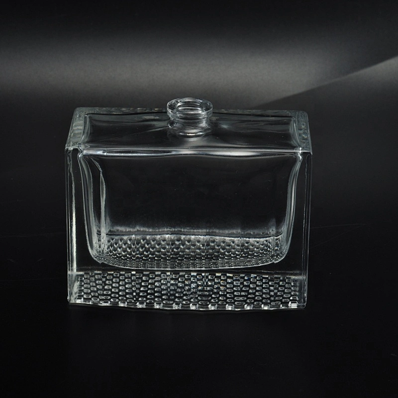 Empty square fragrance crystal perfume glass bottles 100ml
