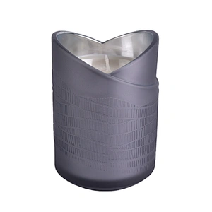 Sunny glassware tealight grey heart shape glass candle jars 10oz 20oz