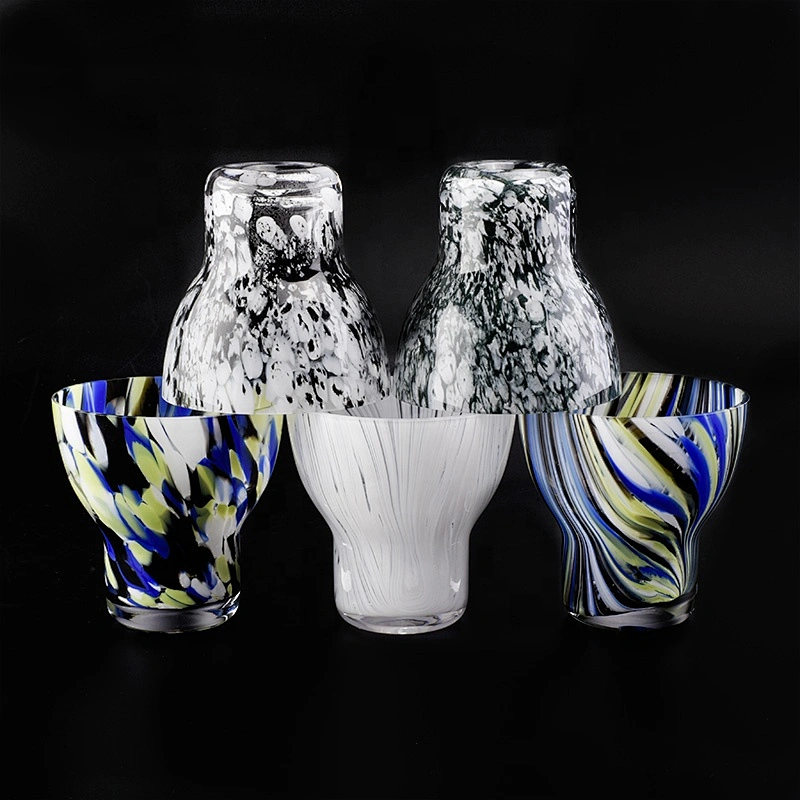 6oz 8oz 10oz Luxurious menorah tealight glass candle holder home decor