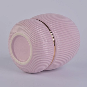 Wholesales decorative empty pink ceramic candle holder