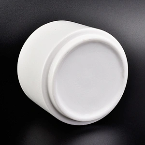 Matte White Ceramic Candle Jars With Lids