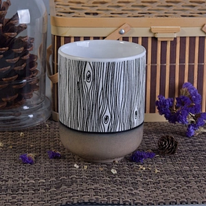 10oz 20oz Wholesales Sunny new design brown candle jar ceramic