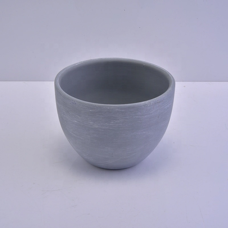 10oz 20oz Home decoration custom matte grey candle ceramic jar