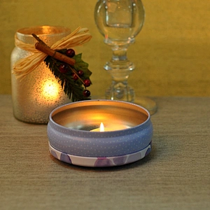 Flower empty voitve metal candle tin jars with lid