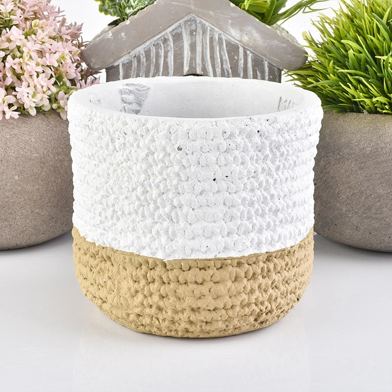 500ml Sunny customized home decoration cement candle jar in bulk