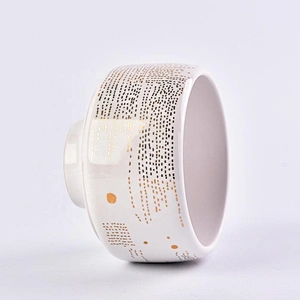 Wholesales decorative standing white ceramic candle holder