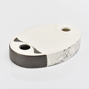 china modern marbled ceramic women bathroom accessories set in black