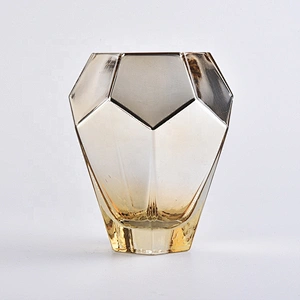 Gold Geometric Glass Candle Holder Wholesale