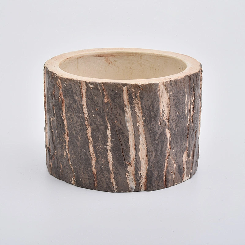 8oz Champagne intaglio concrete candle holder for home decor