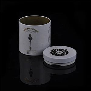 Metal pillar Aluminum tea Candle tin with lid 400ml