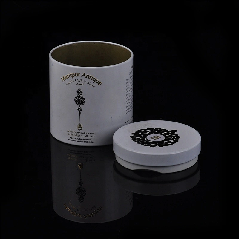 Metal pillar Aluminum tea Candle tin with lid 400ml