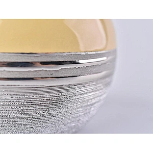 Wholesales round silver ceramic candle containers 10oz