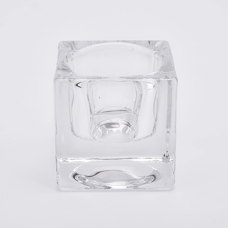 Mini Crystal TeaLight Glass Candle Holders Square
