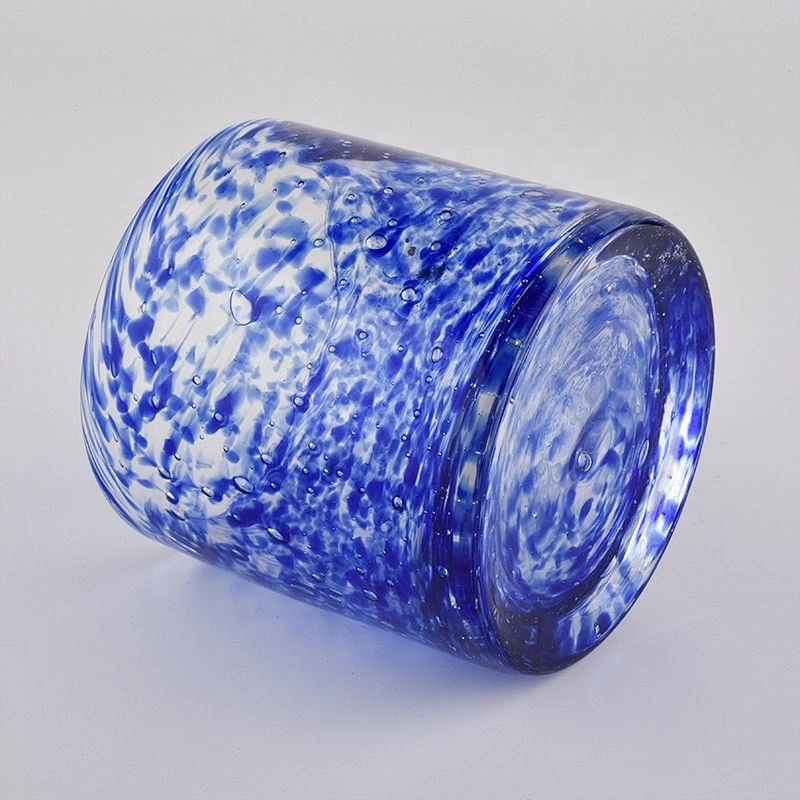 Sunny luxury blue crystal votive glass candle holders 10oz 20oz