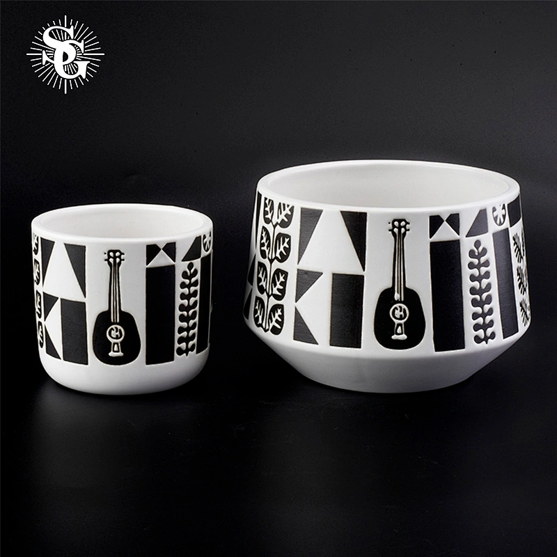 Sunny custom pattern 1000ml ceramic candle holders with cheap price