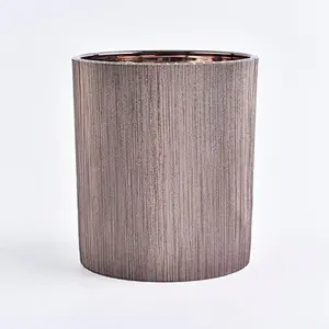 hot sales 10oz leather glass candle holder