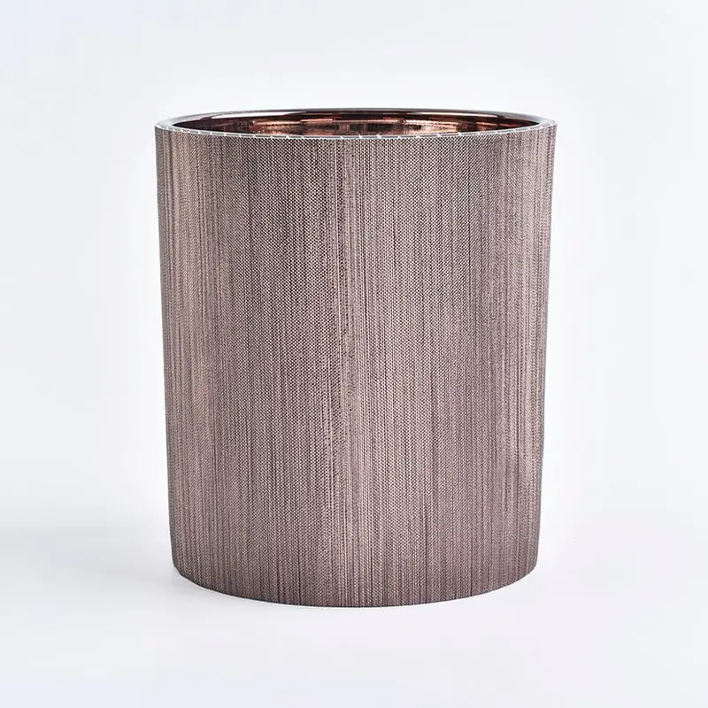 hot sales 10oz leather glass candle holder