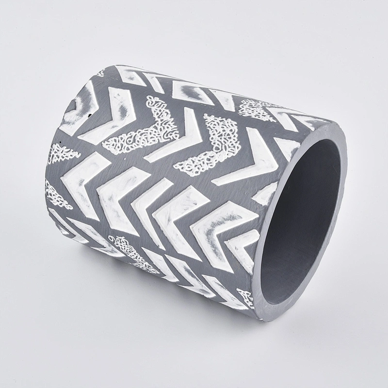 10oz Wholesales Luxury grey custom Ceramic Candle holder