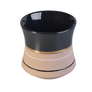 Wholesales custom empty matte black ceramic candle holder jars