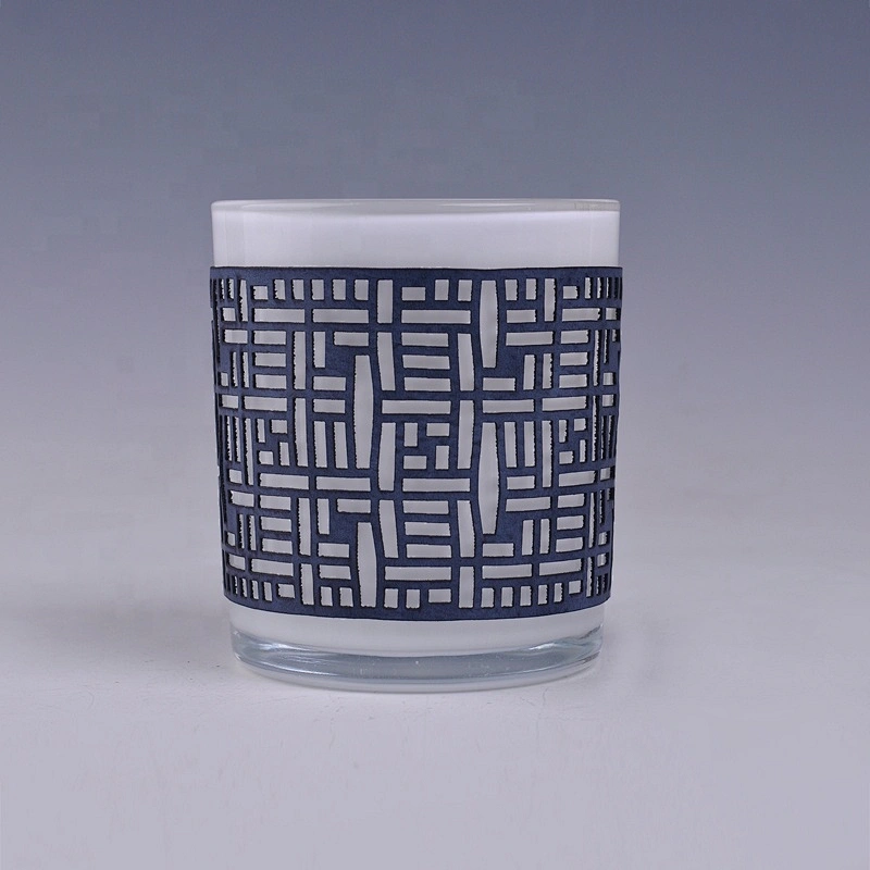 8oz 10oz Wholesales Custom woven glass candle jar