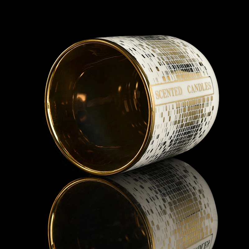 Gold Ceramic Candle Jar Wholesale