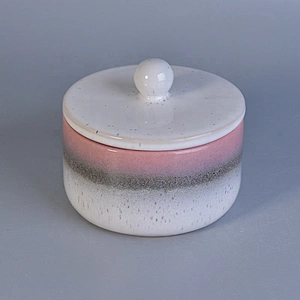 10oz 12oz 14oz Home decor ceramic candle jar with lid