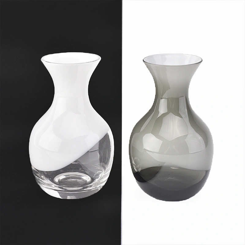 White overlay glass reed diffuser bottles glass vessel fragrance