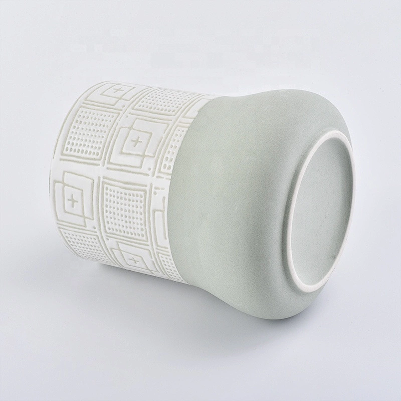 Wholesales matte Ceramic menorah candle cup