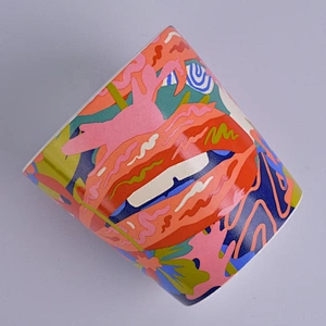 Customized luxury votive ceramic candle holders 8oz 10oz