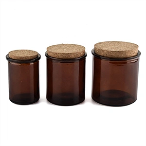 15oz amber glass candle containers