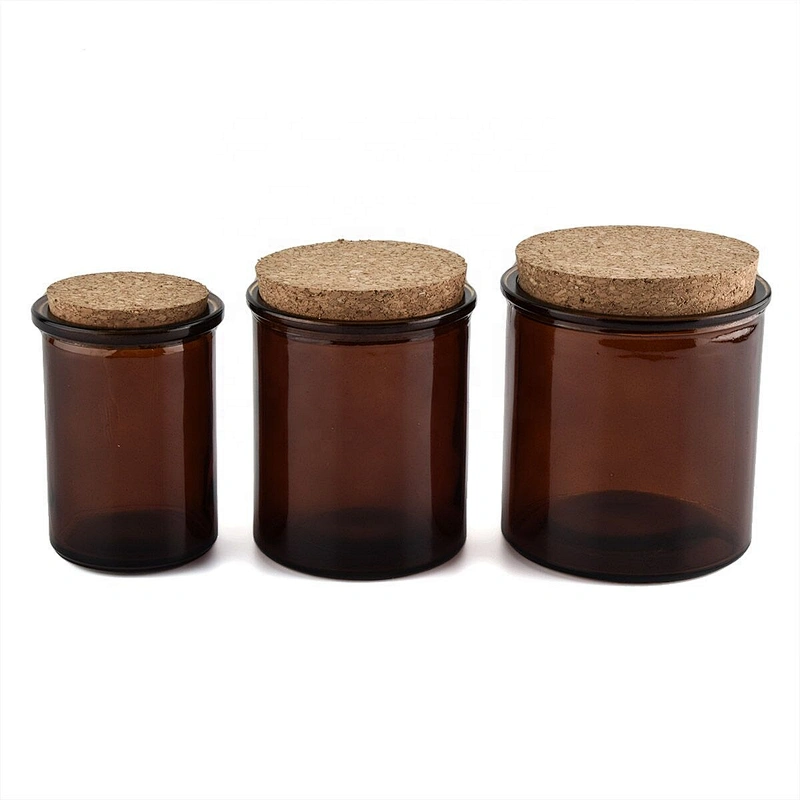 15oz amber glass candle containers
