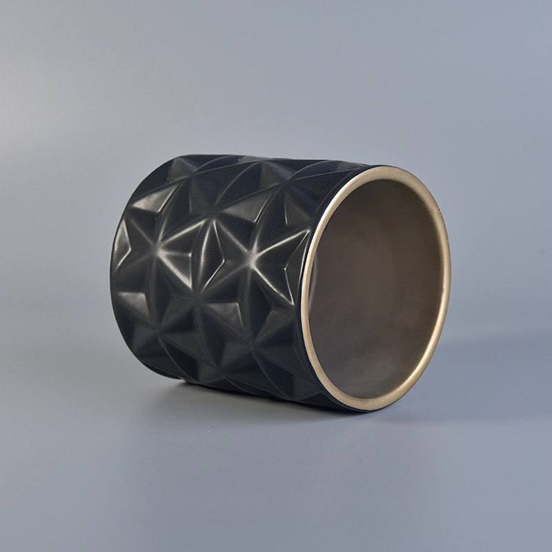 Luxury GEO Cut Ceramic Candle Jars
