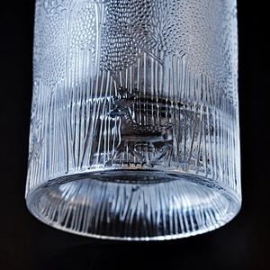 Wholesales crystal custom cylinder glass candle holders with lids