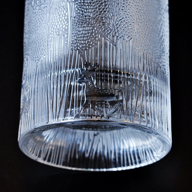Wholesales crystal custom cylinder glass candle holders with lids