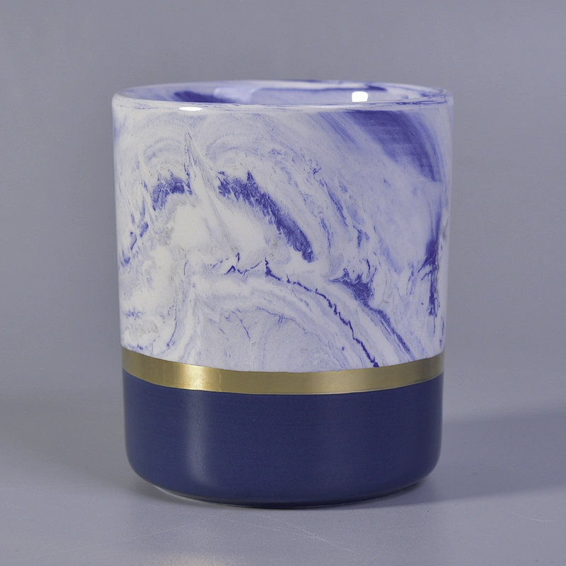 8oz wholesales cylinder empty ceramic candle holder