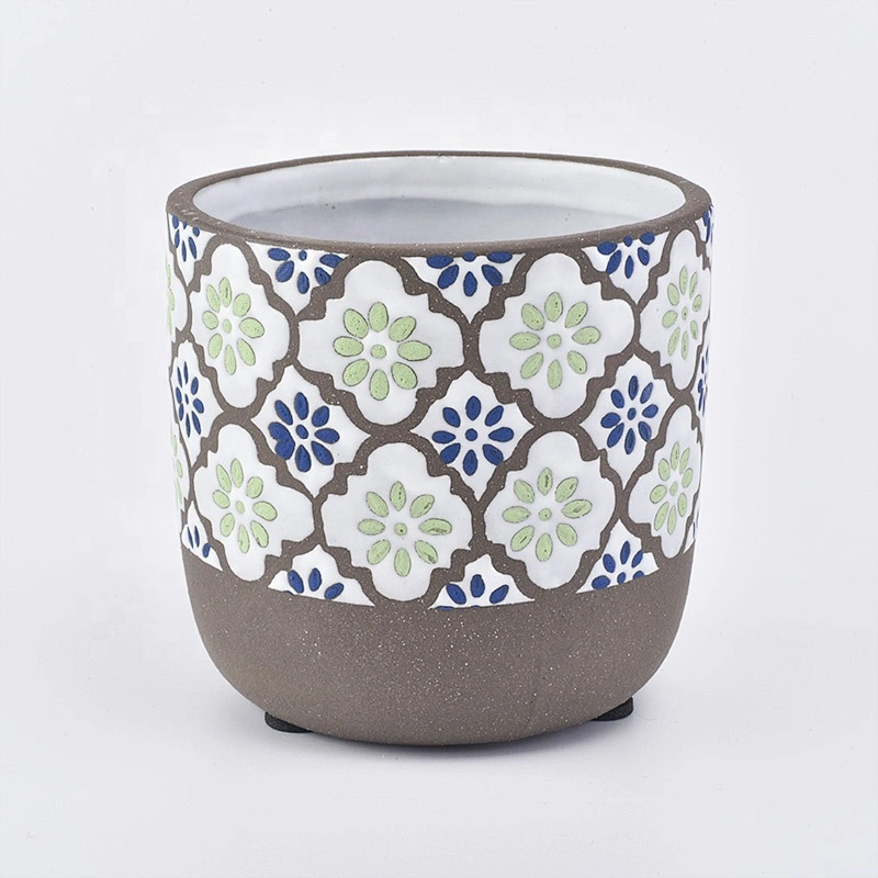 Frosted tealight ceramic candle bowl 300ml