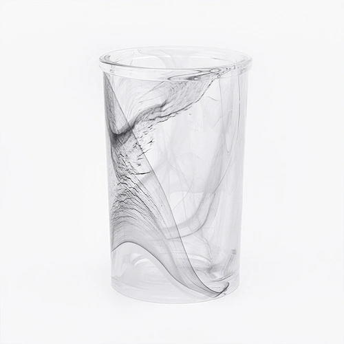 overlay glass bath accessories sets white and black glass tumbler for bathroom