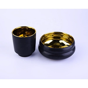 Sunny new design black frosted Ceramic Candle jars wholesales