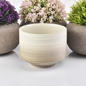 Wholesales empty  brown matte ceramic candle holder jar