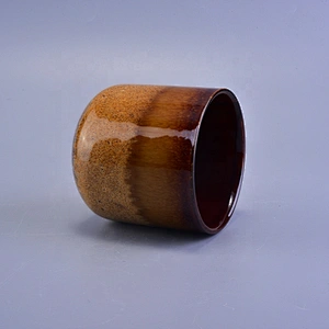 300ml Vintage amber ceramic jar candle wholesales