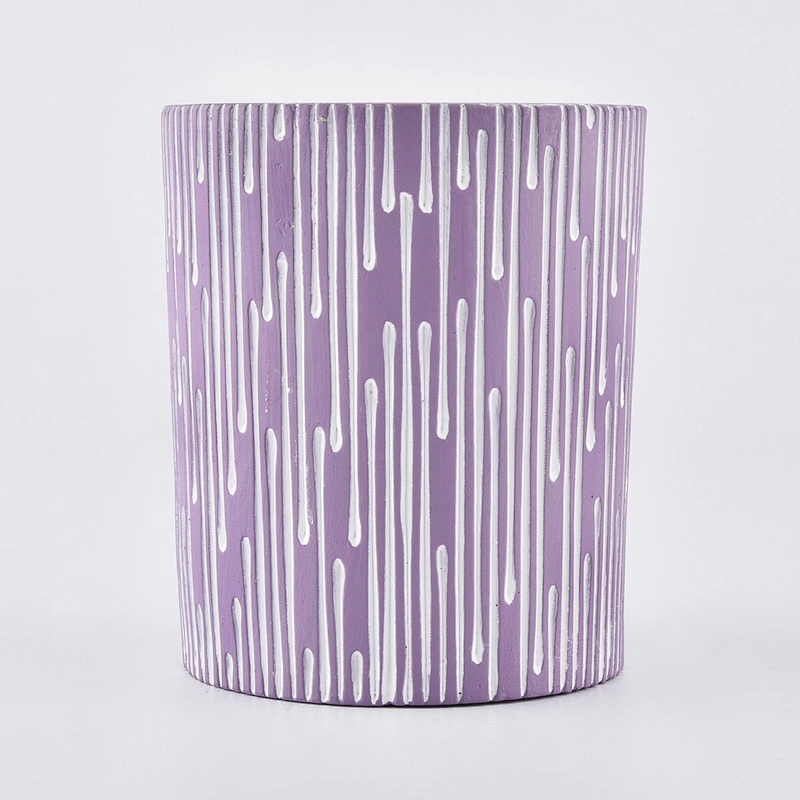 10oz Wholesales Luxury purple empty Candle holder ceramic
