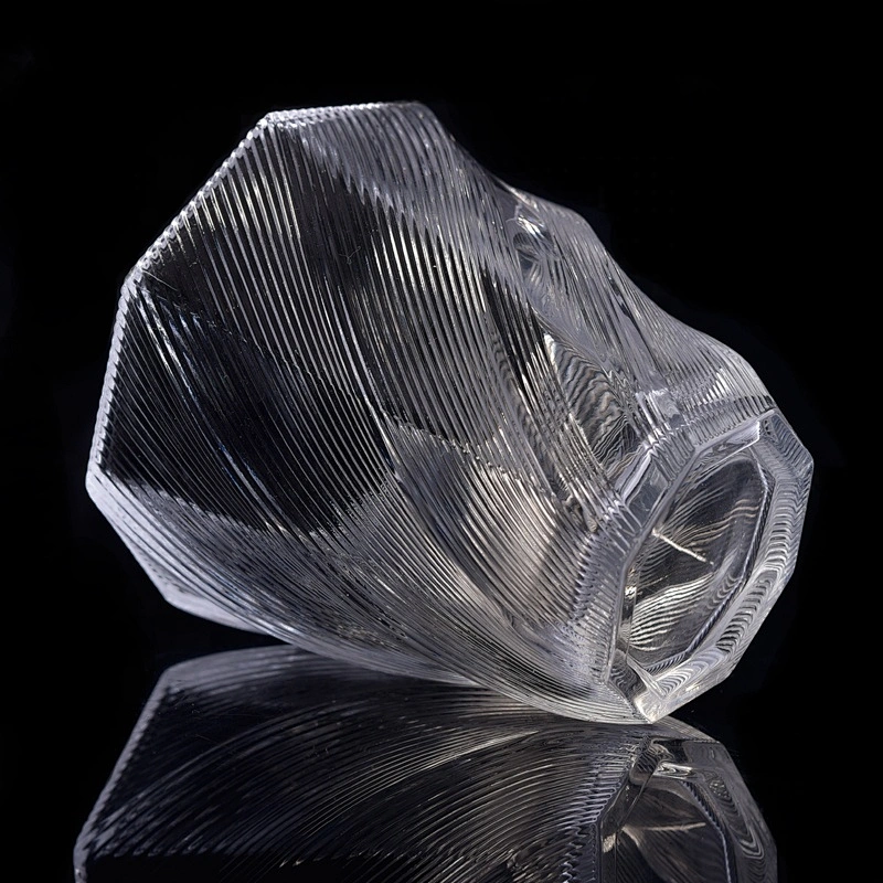 Sunny tea light crystal empty glass candle holder 10oz 12oz