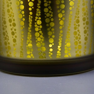 Sunny custom golden glass candle holder vessel 8oz 10oz 12oz