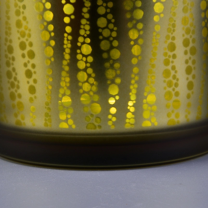 Sunny custom golden glass candle holder vessel 8oz 10oz 12oz