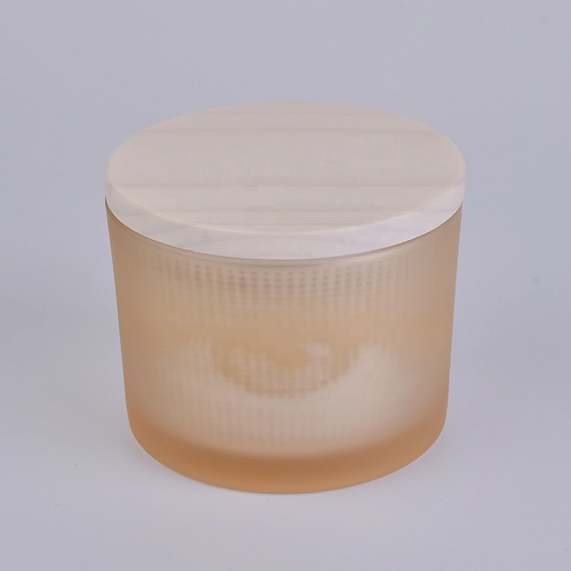 Bulk matte votive glass candle holders with wood lid